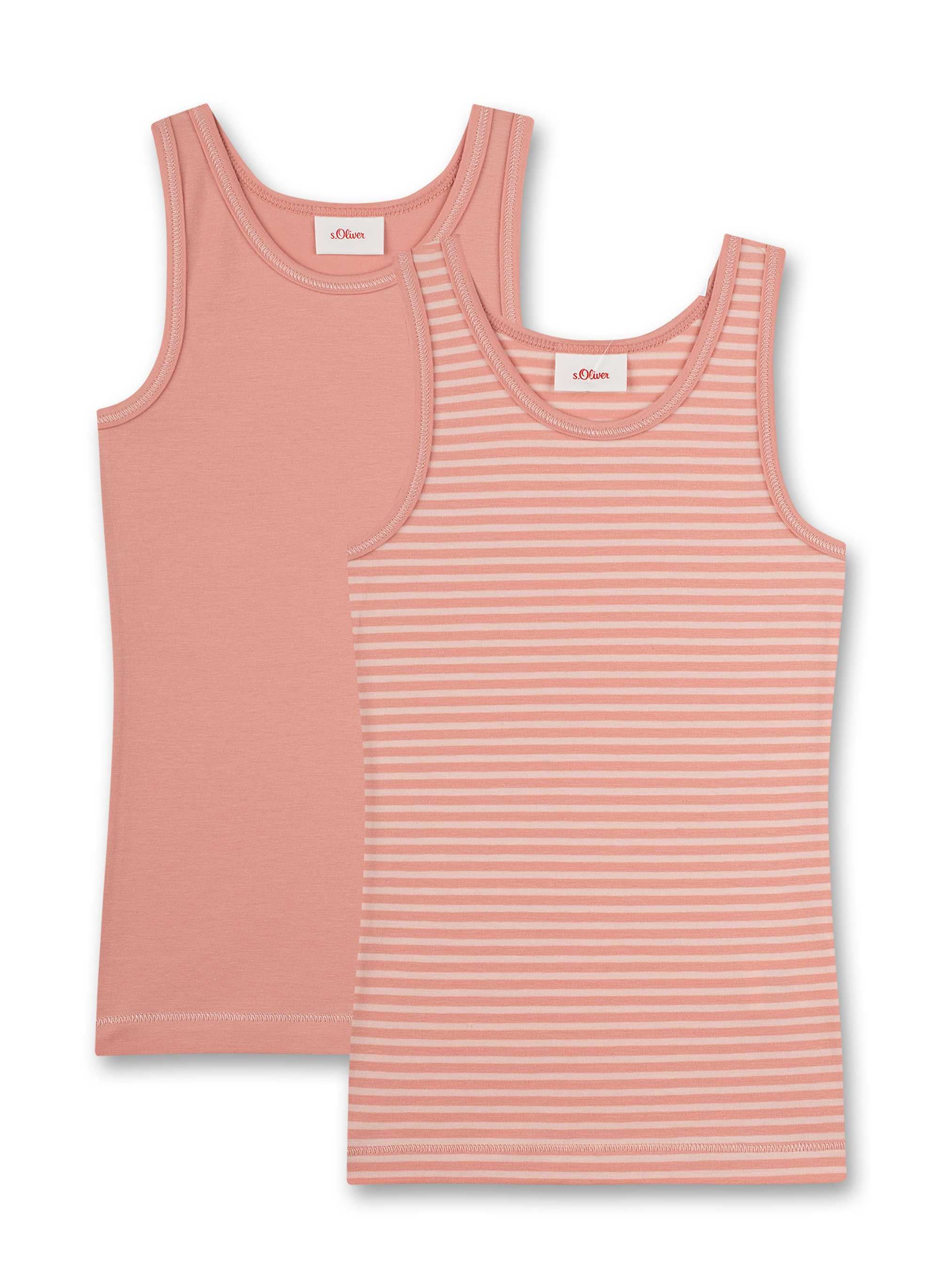 s.Oliver Girls Undershirt 2-Pack - Shirt without Arms, Shirt, fine rib, Cotton Stretch
