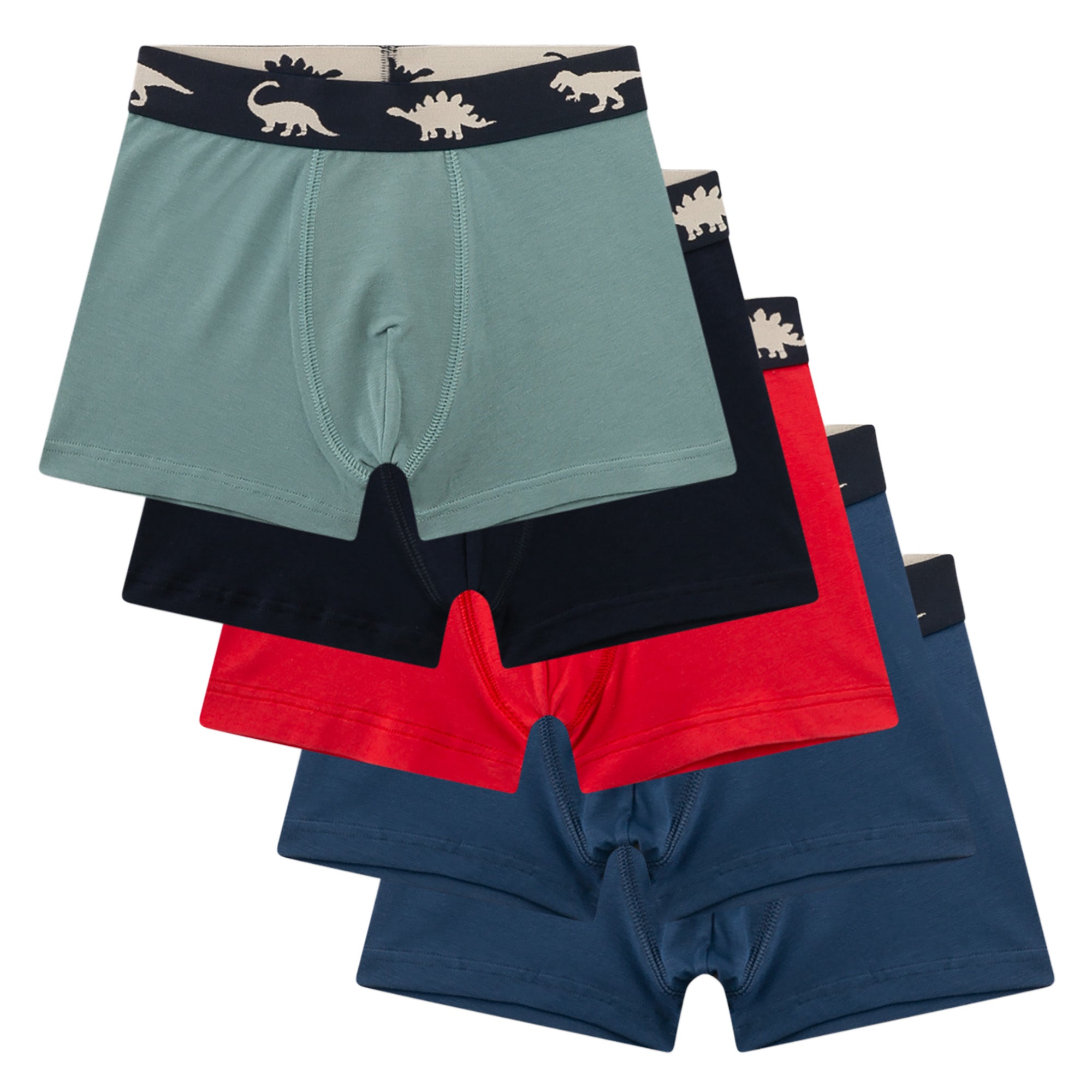 Sanetta Jungen Shorts, 5er Pack -  Kids, Dinos, Single Jersey, Baumwollmischung