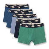 Sanetta Boys Shorts, Pack of 5 – Kids, Dinosaurs, Single Jersey, Stretch Cotton