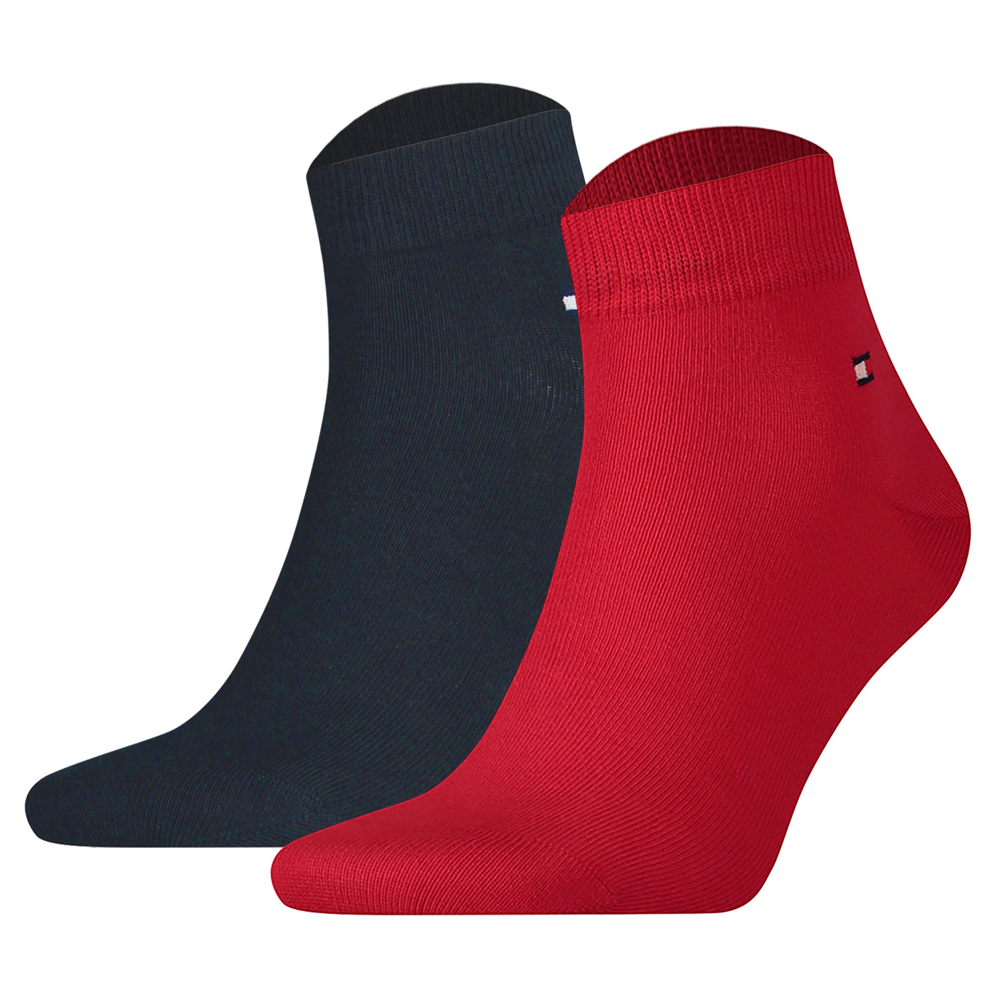 TOMMY HILFIGER Men's Quarter Socks, 2-pack - Sneaker, Plain, 39-49