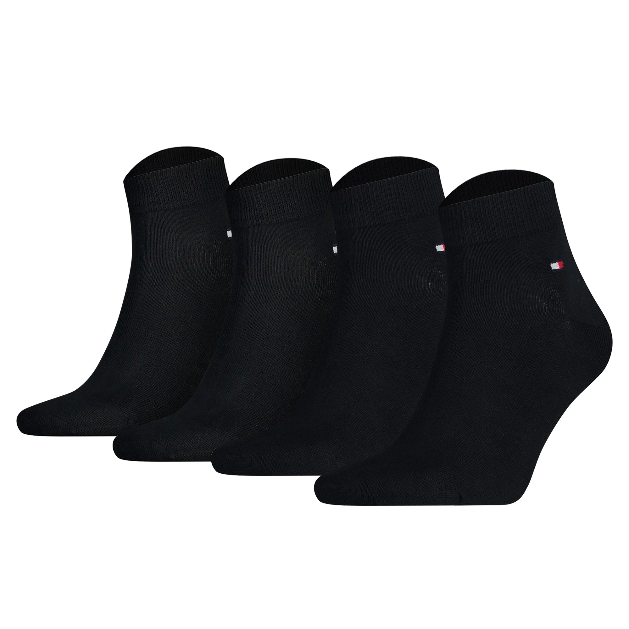 TOMMY HILFIGER Men's Quarter Socks, 4-pack - Sneaker, Plain, 39-49