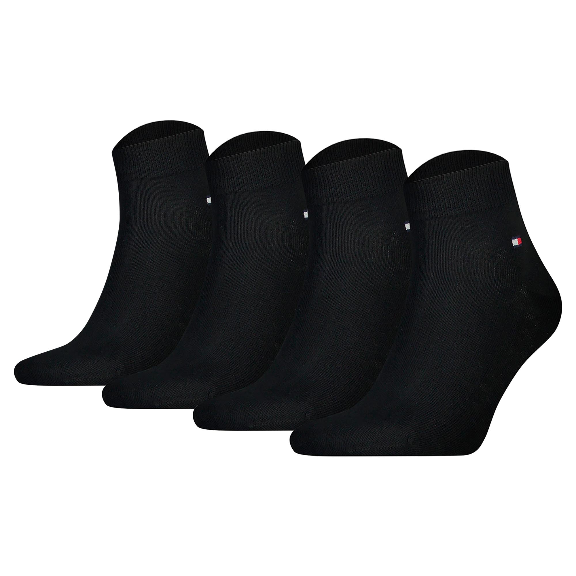 TOMMY HILFIGER Herren Quarter Socken, 4er Pack - Sneaker, Unifarben, 39-49