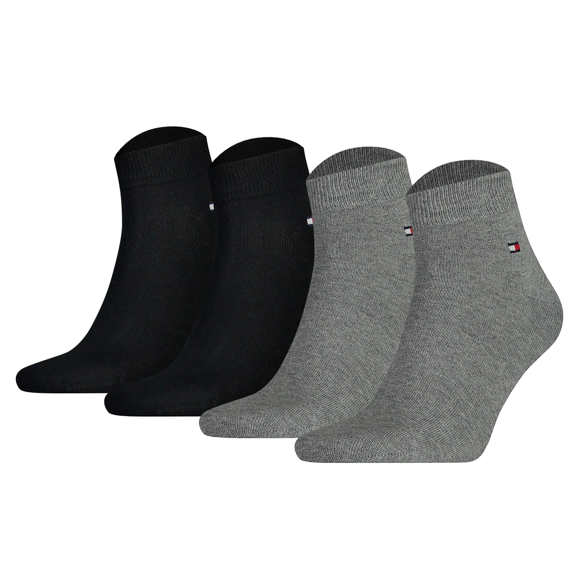 TOMMY HILFIGER Herren Quarter Socken, 4er Pack - Sneaker, Unifarben, 39-49