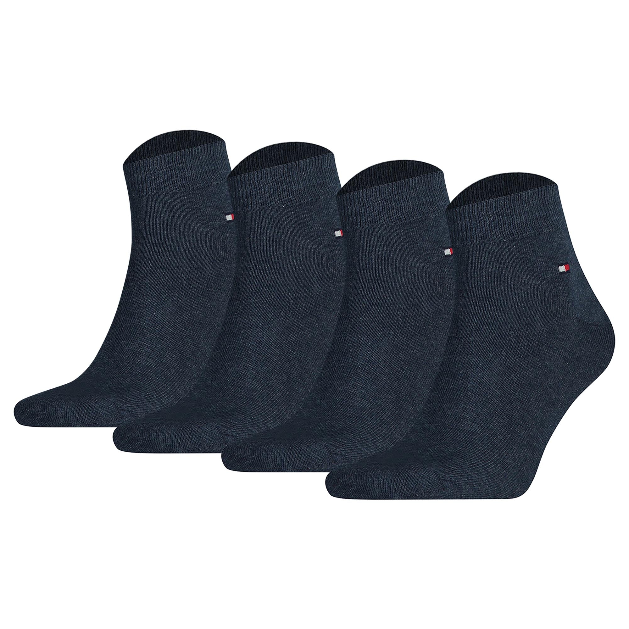 TOMMY HILFIGER Herren Quarter Socken, 4er Pack - Sneaker, Unifarben, 39-49