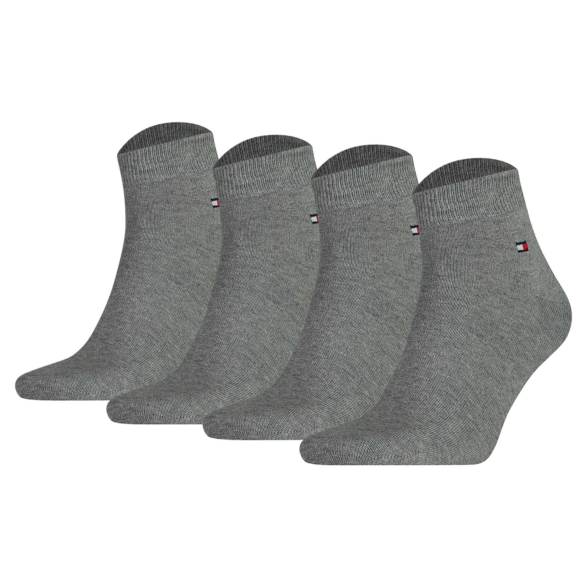 TOMMY HILFIGER Herren Quarter Socken, 4er Pack - Sneaker, Unifarben, 39-49