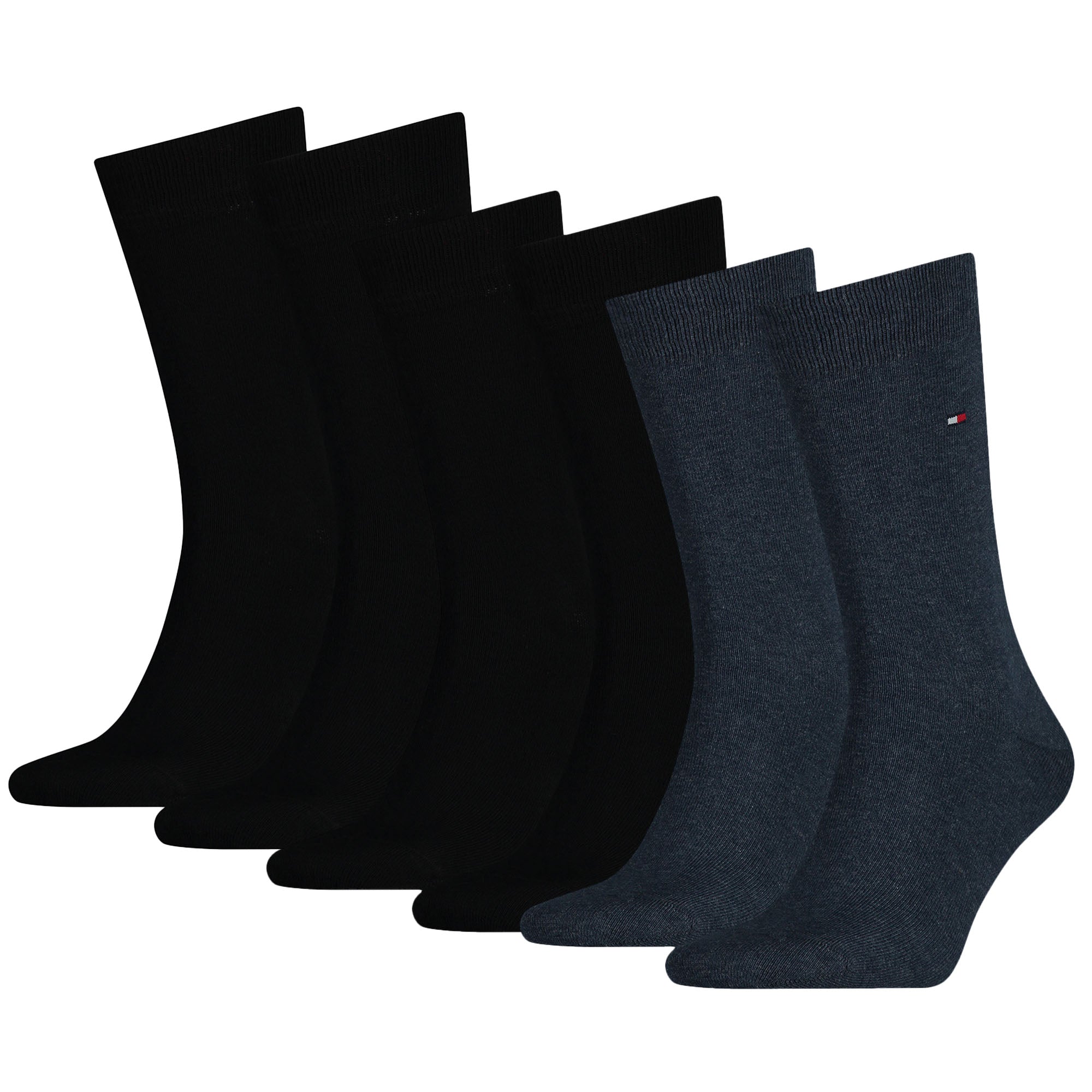 TOMMY HILFIGER Men Socks, Pack of 6 - Classic, Stockings, plain