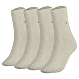 TOMMY HILFIGER Damen Socken, 4er Pack - Classic, Strümpfe, einfarbig