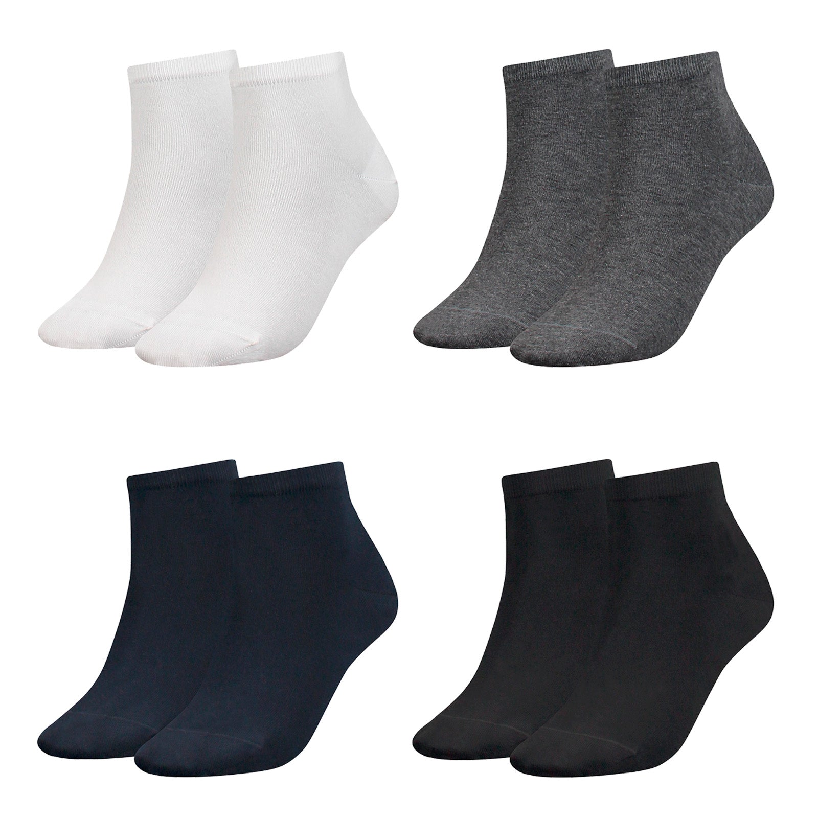 TOMMY HILFIGER Women's Quarter Socks, pack - TH, cotton, 35-42, plain