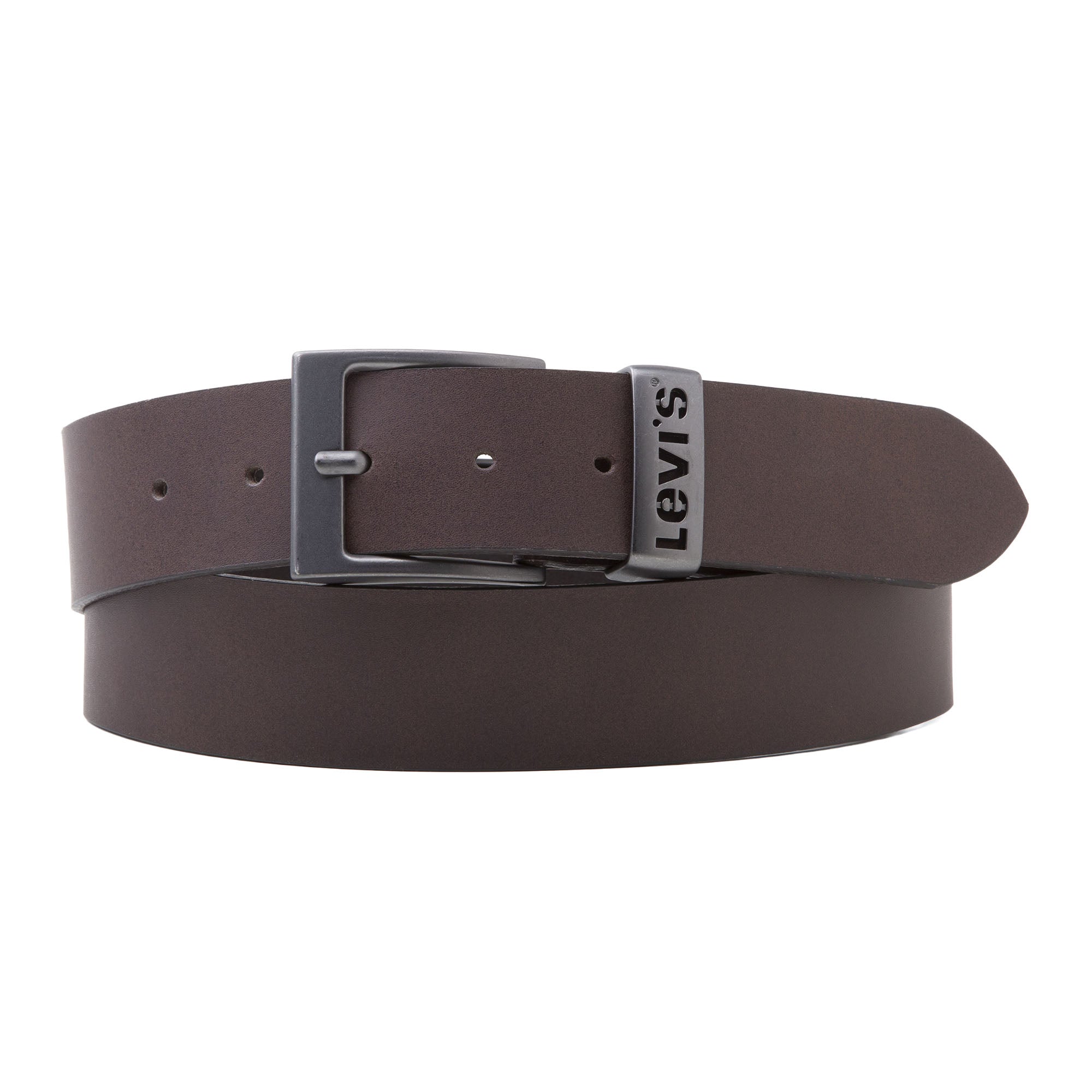 Levi's Men's Leather Belt - Ashland Metal, Genuine Leather
