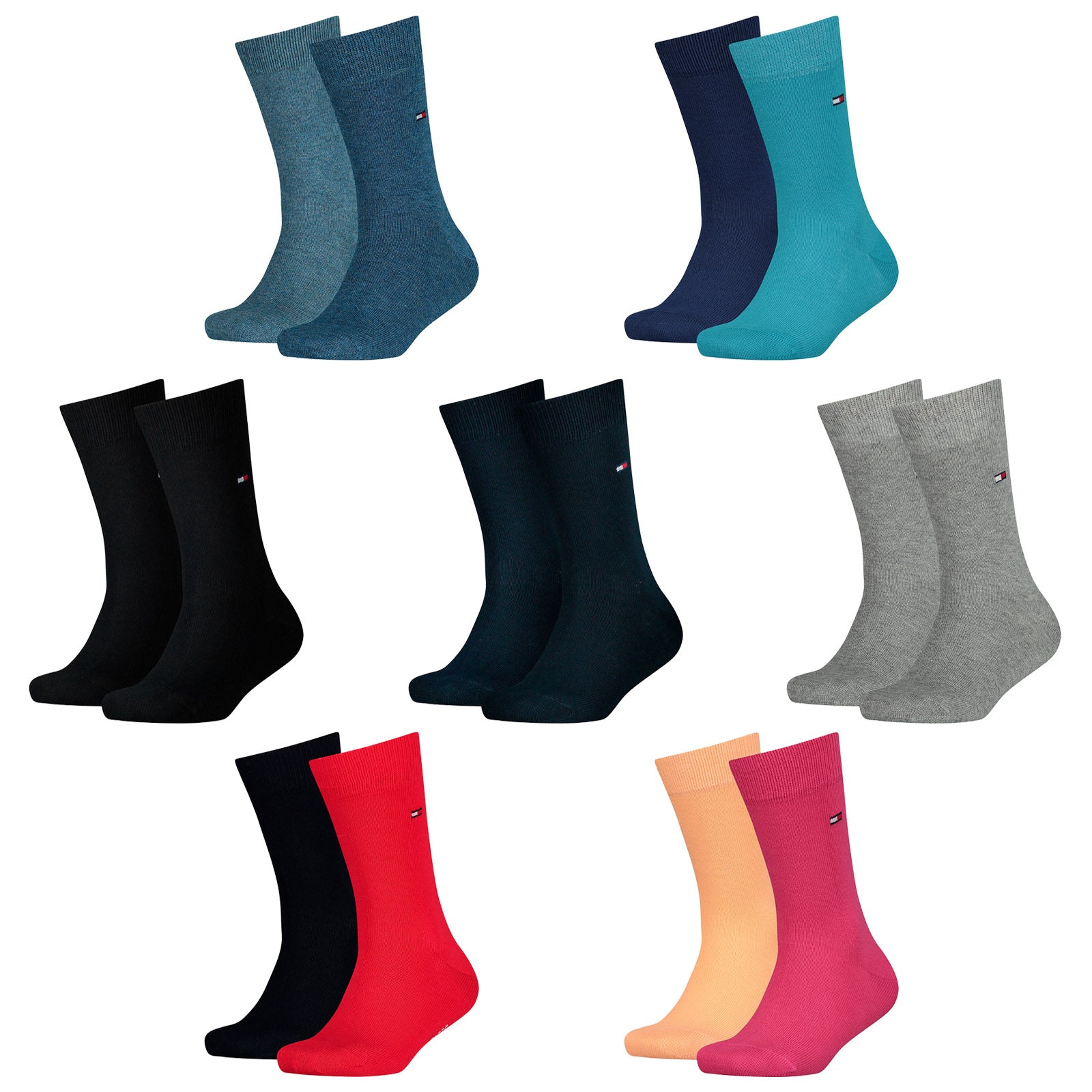 TOMMY HILFIGER children's socks, pack - Basic, TH, 23-42, one colour