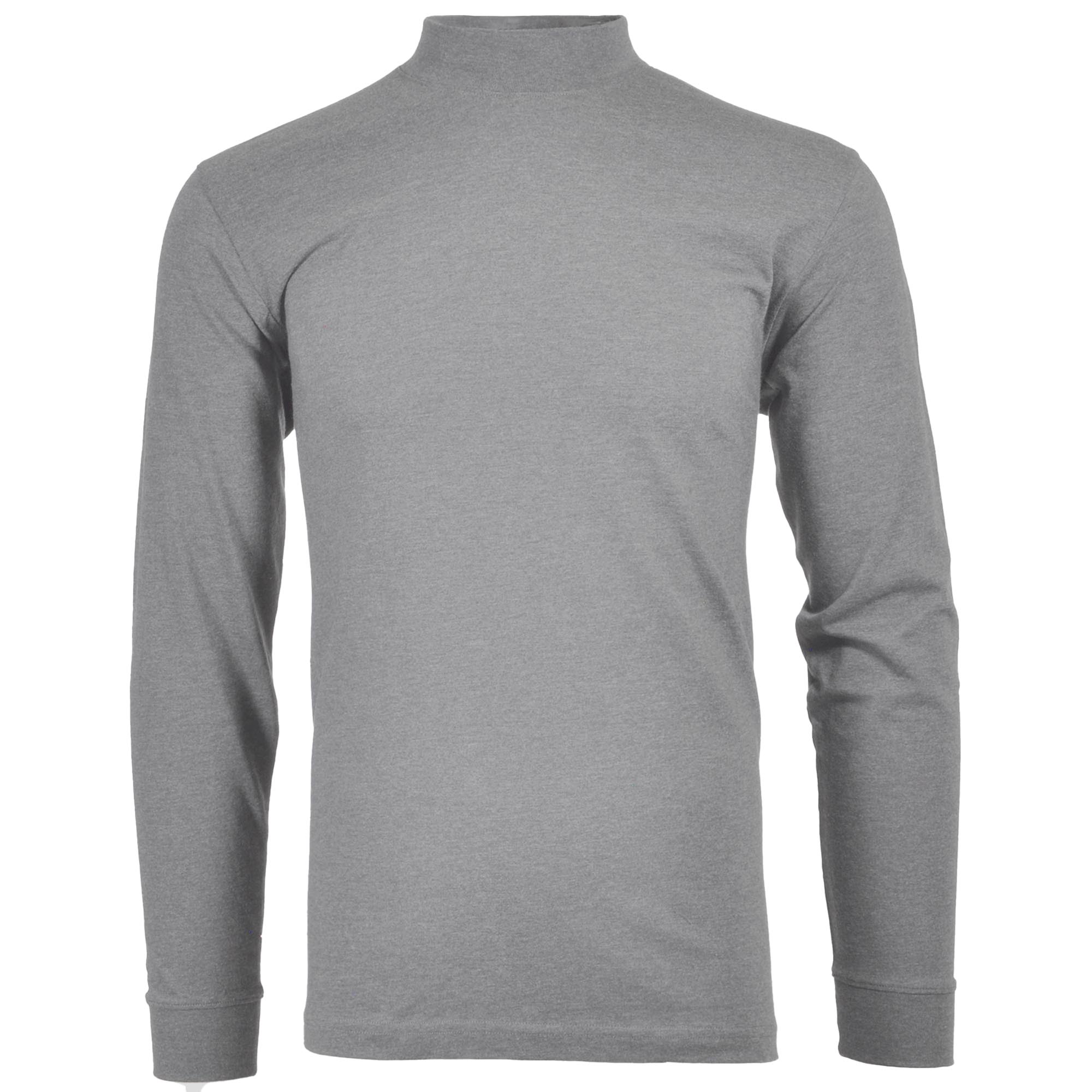 RAGMAN Men's Stand-Up Collar Sweater - Long Sleeve Basic Stand-Up Collar Regular, Single Jersey, Solid Color