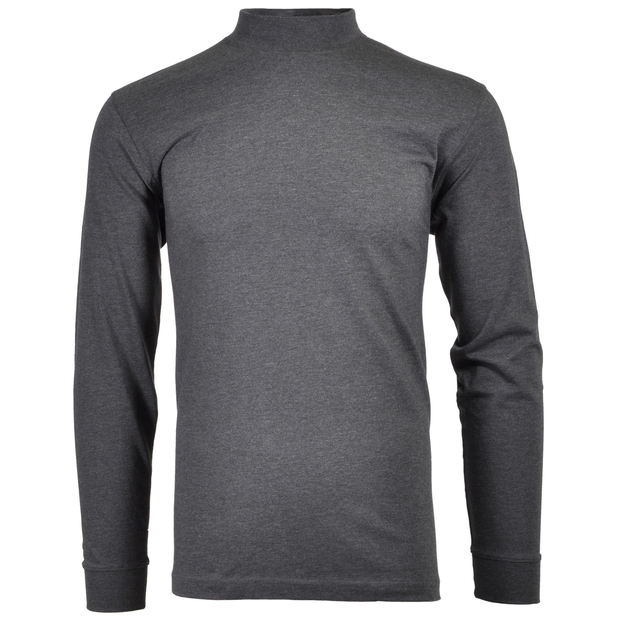 RAGMAN Men's Stand-Up Collar Sweater - Long Sleeve Basic Stand-Up Collar Regular, Single Jersey, Solid Color
