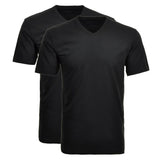 RAGMAN Herren T-Shirt 2er Pack - 1/2 Arm, Unterhemd, V-Neck