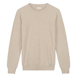 DSTREZZED Men's Knitted Jumper - Mercury Crew, Round Neck, Melange Slub, Cotton Blend