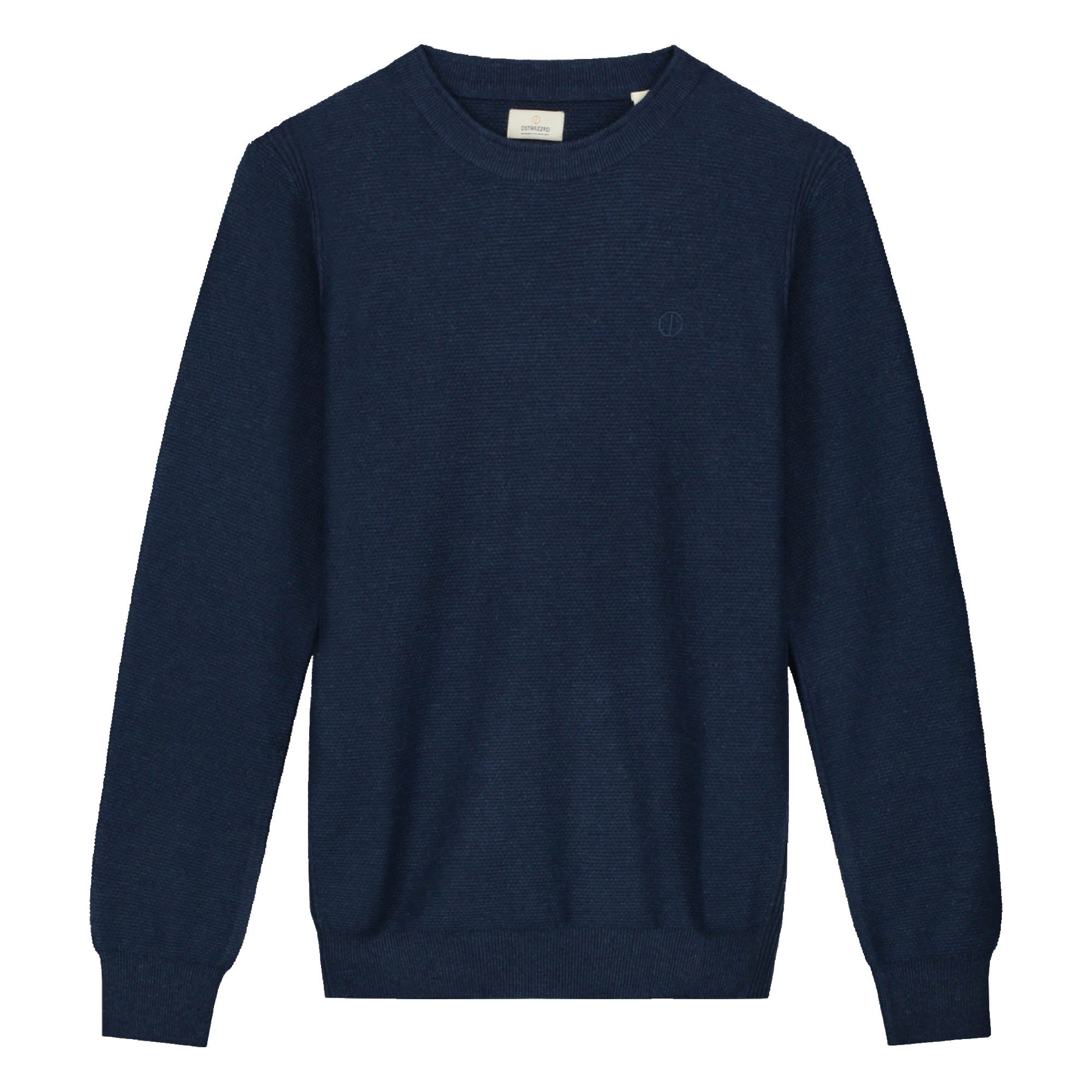 DSTREZZED Herren Strickpullover - Mercury Crew, Rundhals, Melange Slub, Baumwoll-Mix