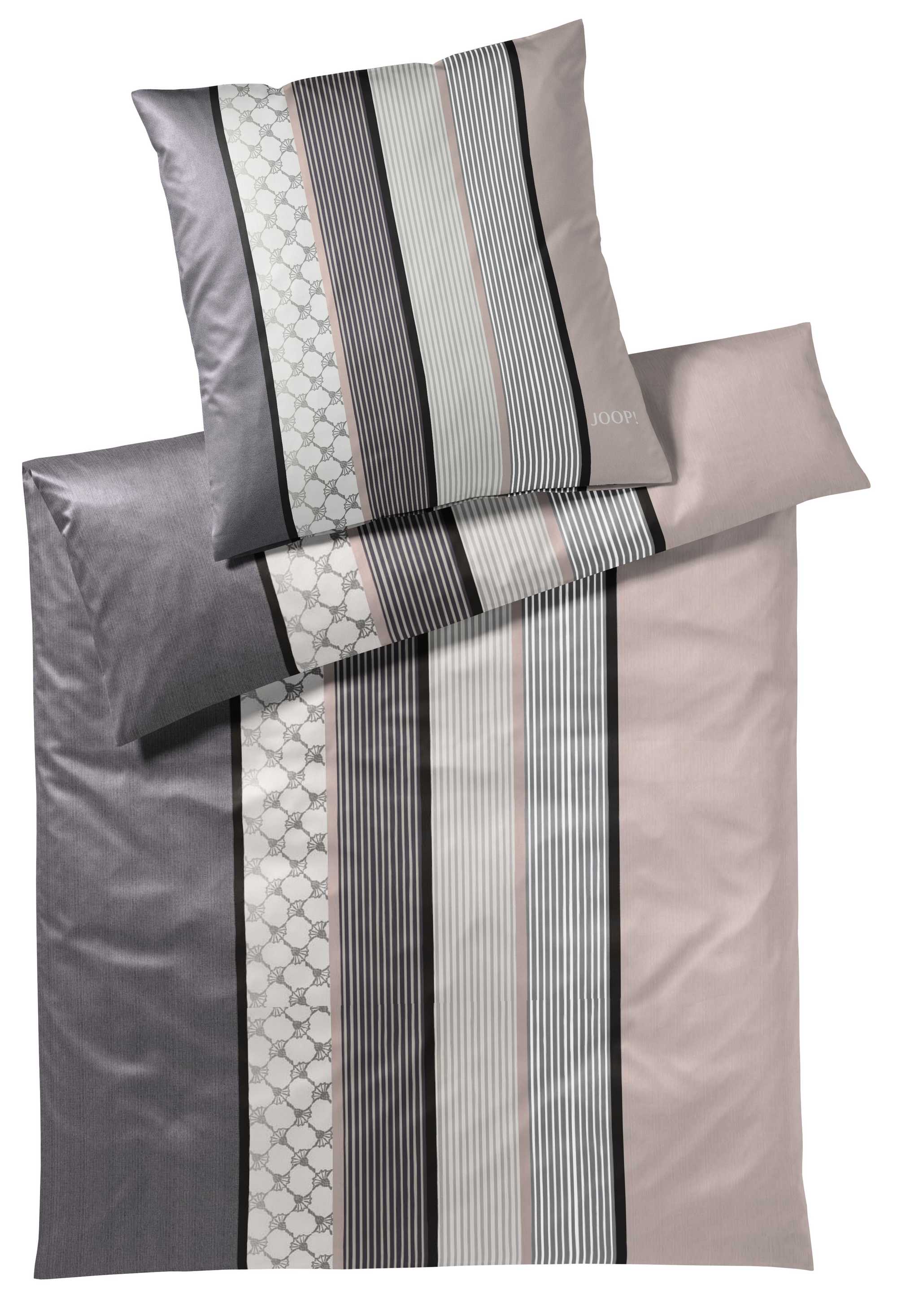 JOOP! Bettwäsche 2 teilig - Cornflower Stripes, Comfort-Satin, Baumwolle, Jacquard