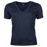 GANT Damen T-Shirt - Original V-Neck SS T-Shirt, Baumwolle, kurzarm