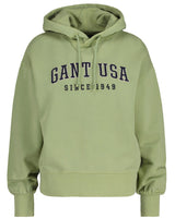 GANT Ladies Sweatshirt - D1. USA Hoodie, hooded jumper, logo embroidery