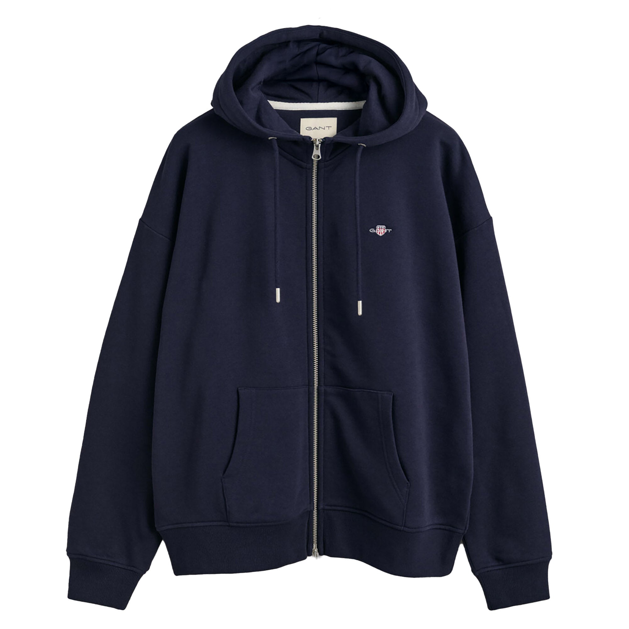 GANT Women's Sweat Jacket - SHIELD ZIP HOODIE, hooded jacket, logo, cotton blend