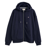 GANT Women's Sweat Jacket - SHIELD ZIP HOODIE, hooded jacket, logo, cotton blend