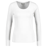 GANT Damen Langarm-Shirt - Scoop Neck Top, Longsleeve, U-Ausschnitt, Cotton Stretch