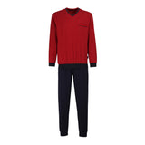 GÖTZBURG Men's Pyjamas Long - Pyjama V-neck, Pure Cotton – 3/3