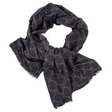 JOOP! men's scarf - Felix, woven scarf, cornflower, logo allover, one size