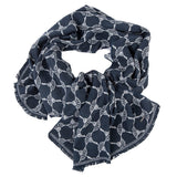 JOOP! men's scarf - Felix, woven scarf, cornflower, logo allover, one size