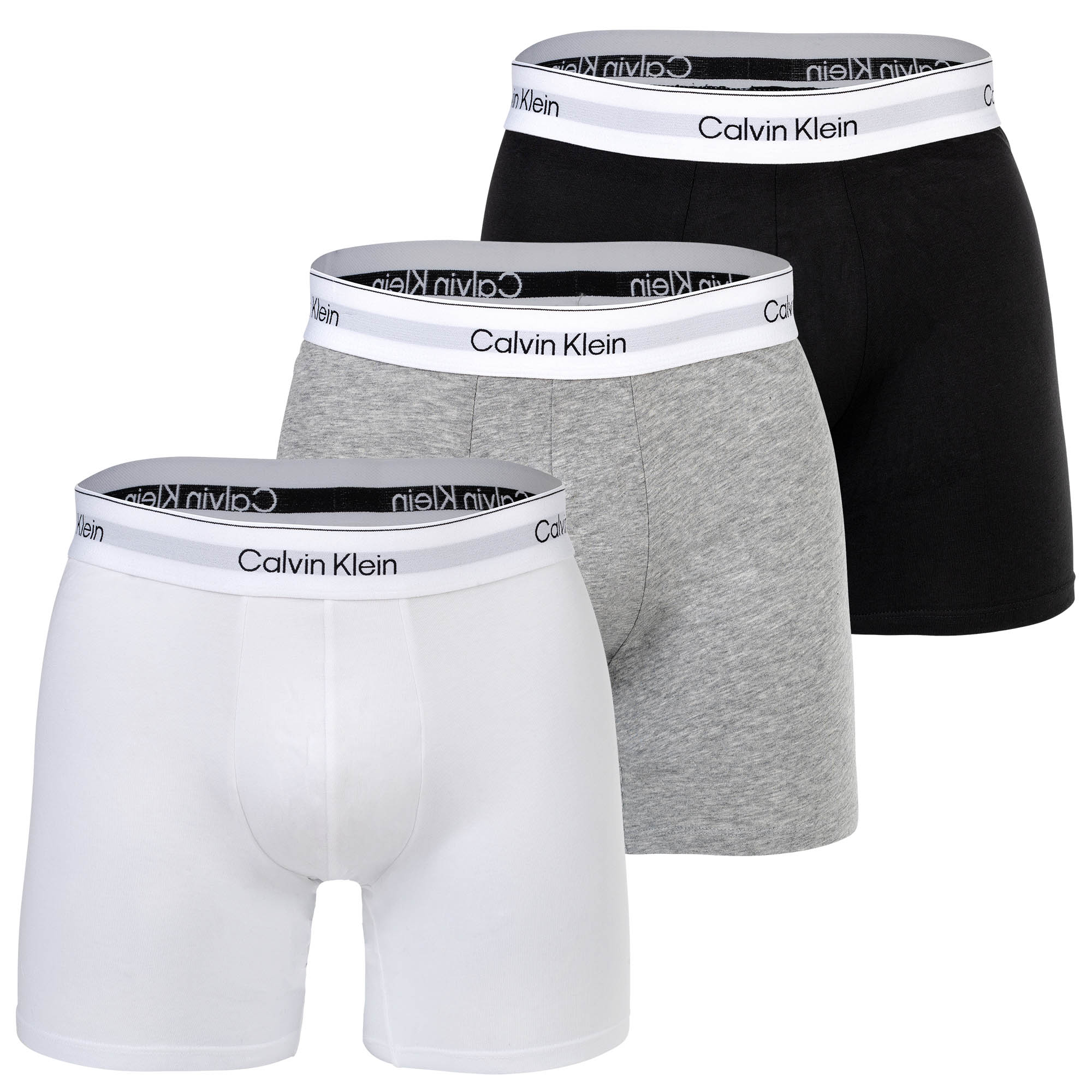 Calvin Klein Herren Boxershorts, 3er Pack - Boxer Briefs, Icon Stretch, Logobund