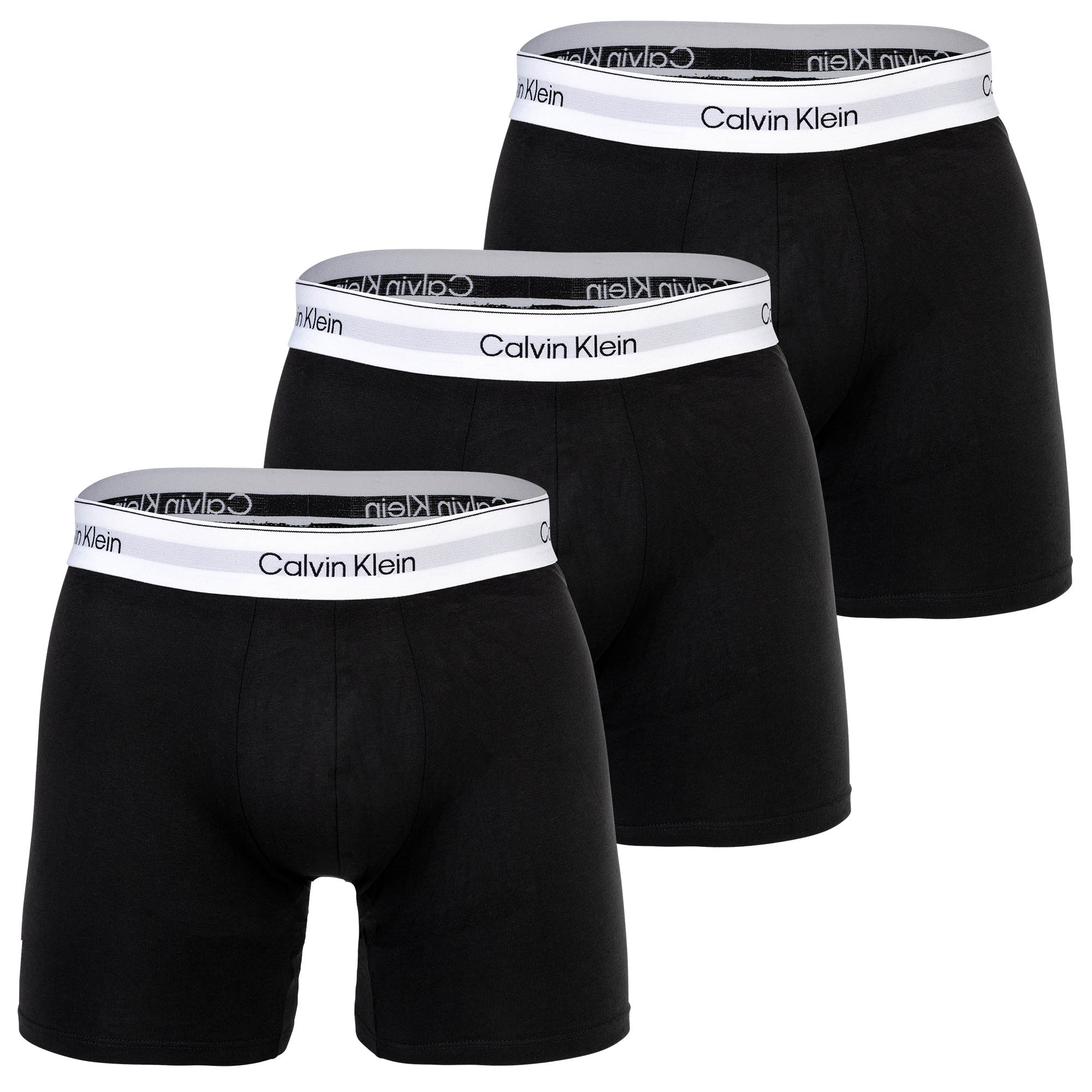 Calvin Klein Herren Boxershorts, 3er Pack - Boxer Briefs, Icon Stretch, Logobund