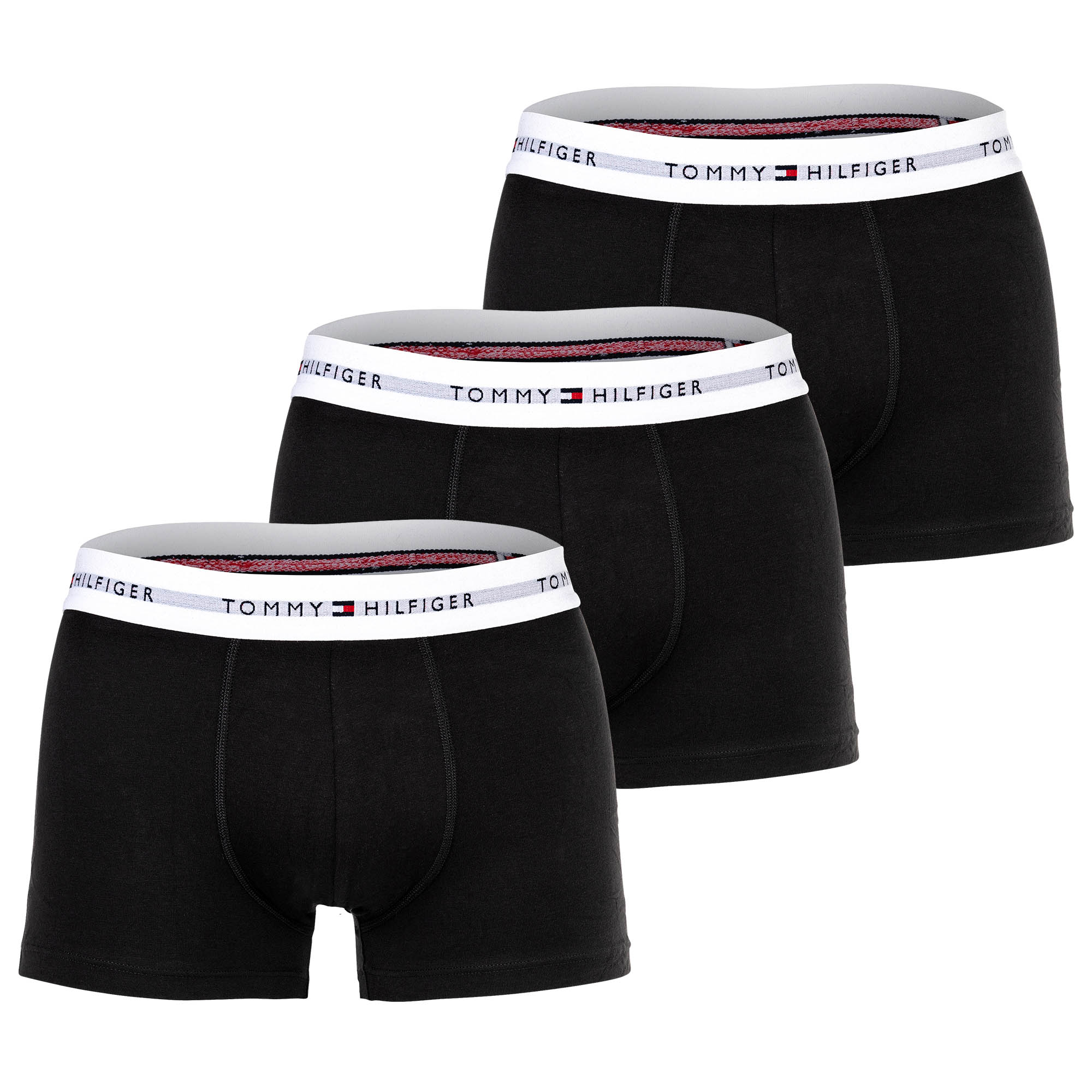 TOMMY HILFIGER Herren Boxershorts, 3er Pack - Trunks, Logo, Cotton Stretch