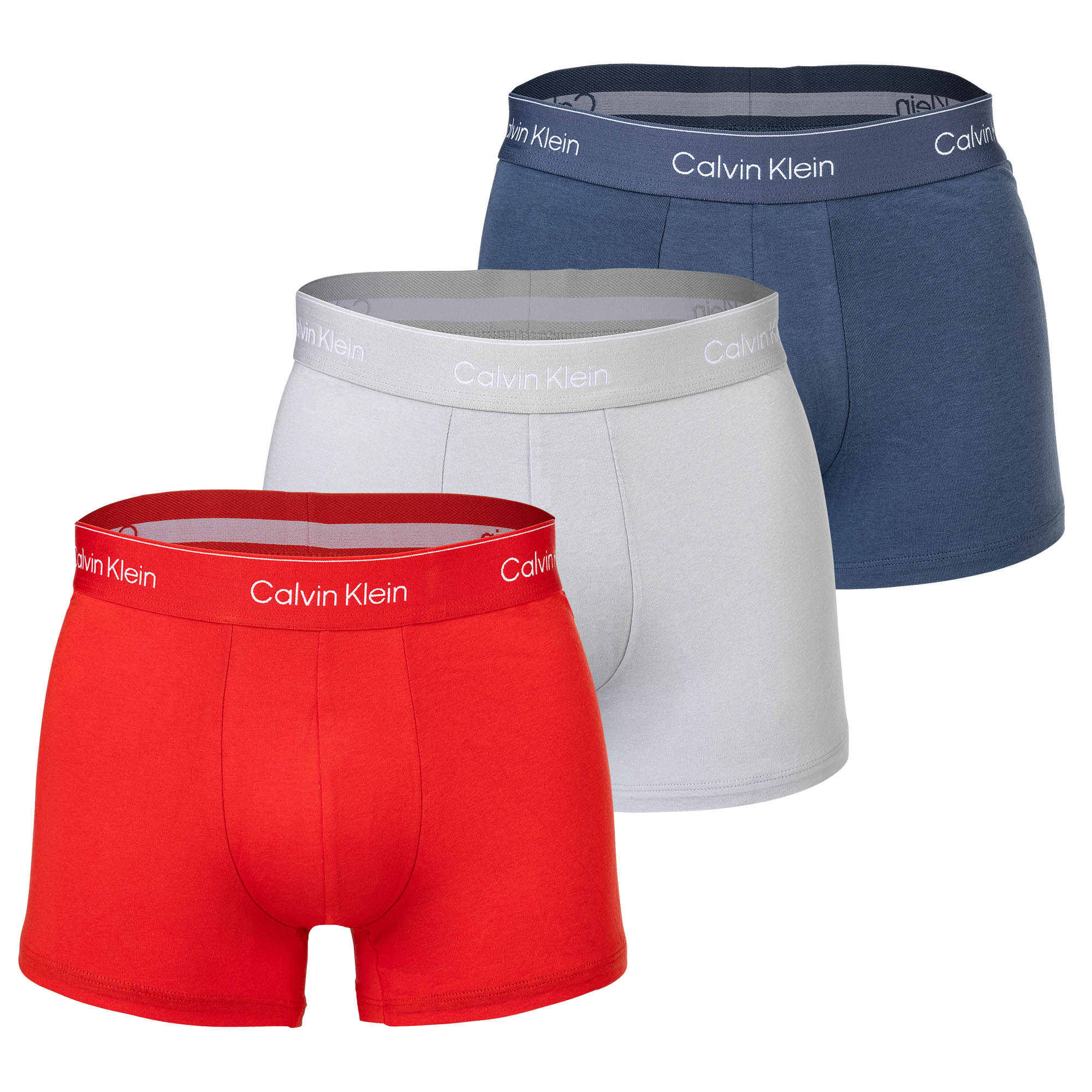 Calvin Klein Herren Boxershorts, 3er Pack - Trunks, Icon Stretch, Logobund
