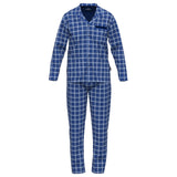 GÖTZBURG Herren Schlafanzug - lang, durchgeknöpft, Pyjama, Baumwolle, Muster