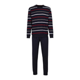 GÖTZBURG Men's Pyjamas Set - long, V-Neck, striped