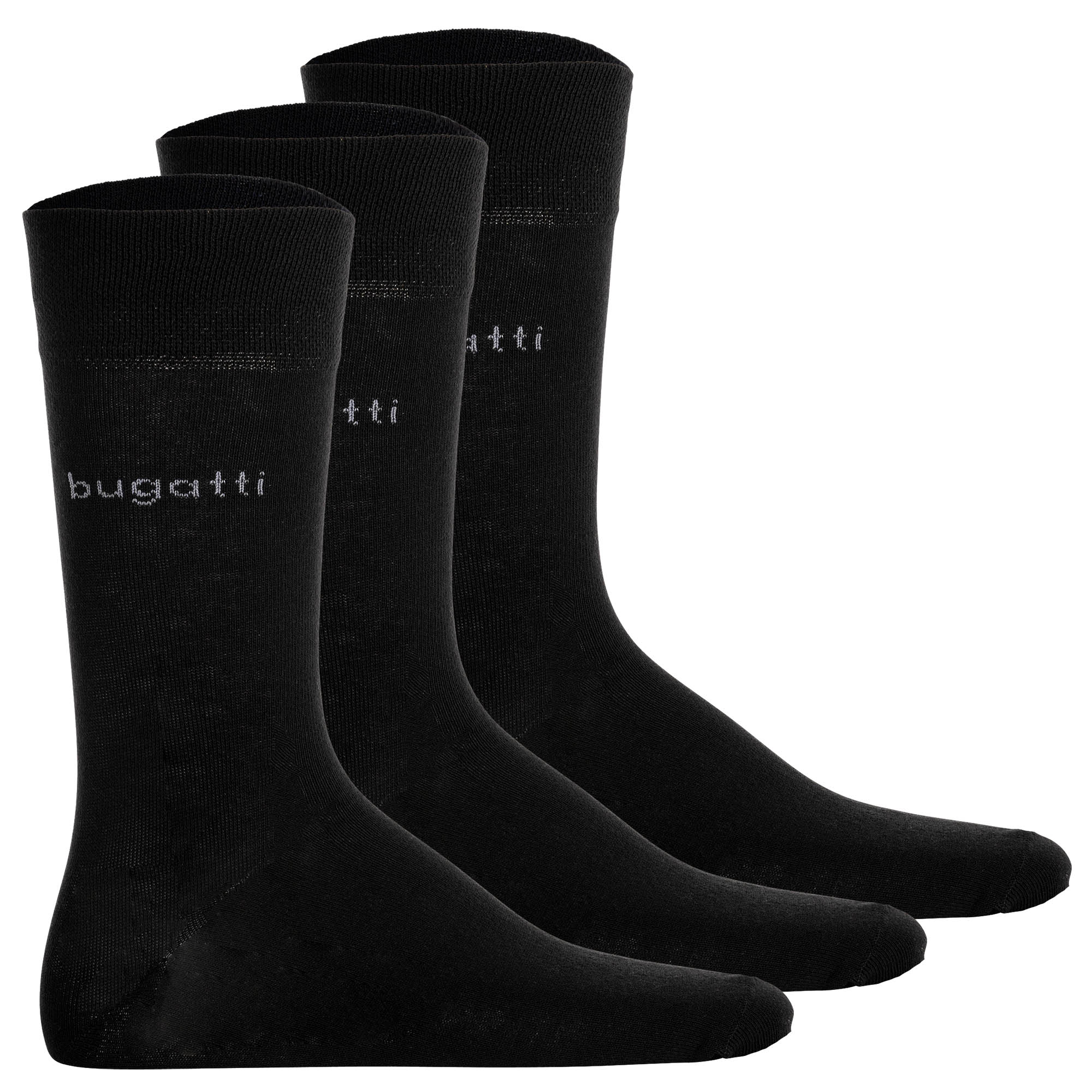 bugatti Herren Socken, 3er Pack - Socks Soft Cotton Uni Basic