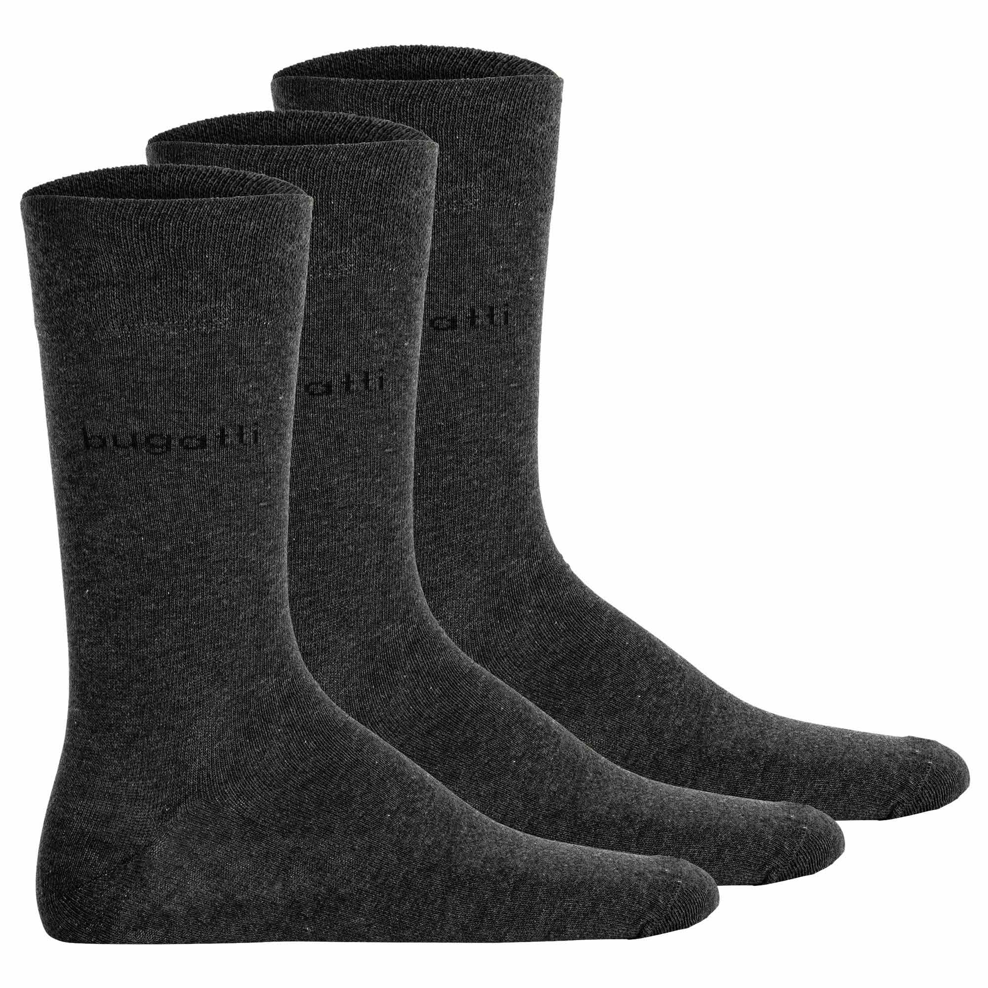 bugatti Herren Socken, 3er Pack - Socks Soft Cotton Uni Basic