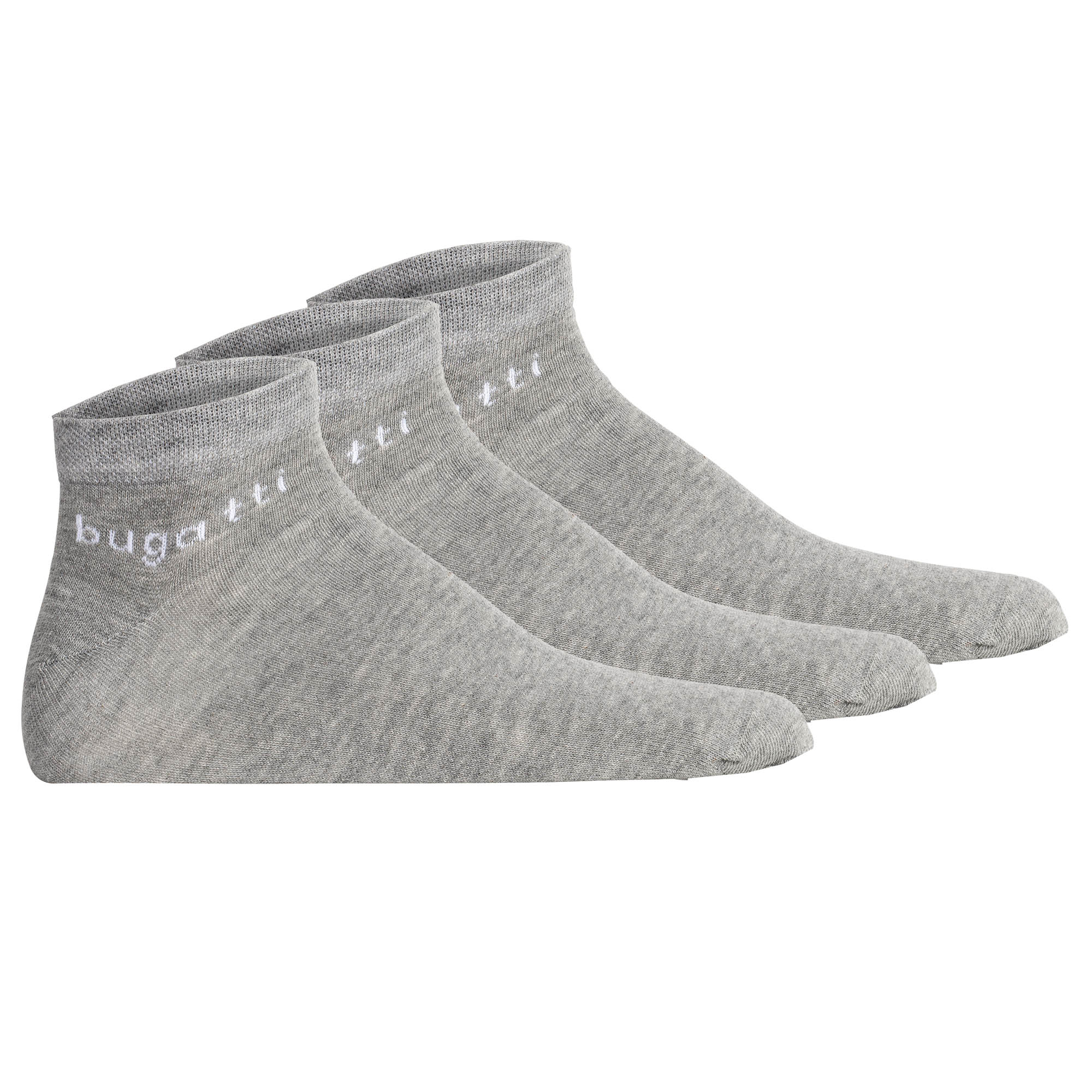 bugatti Herren Sneakersocken 3er Pack - Socks Soft Cotton Uni Basic