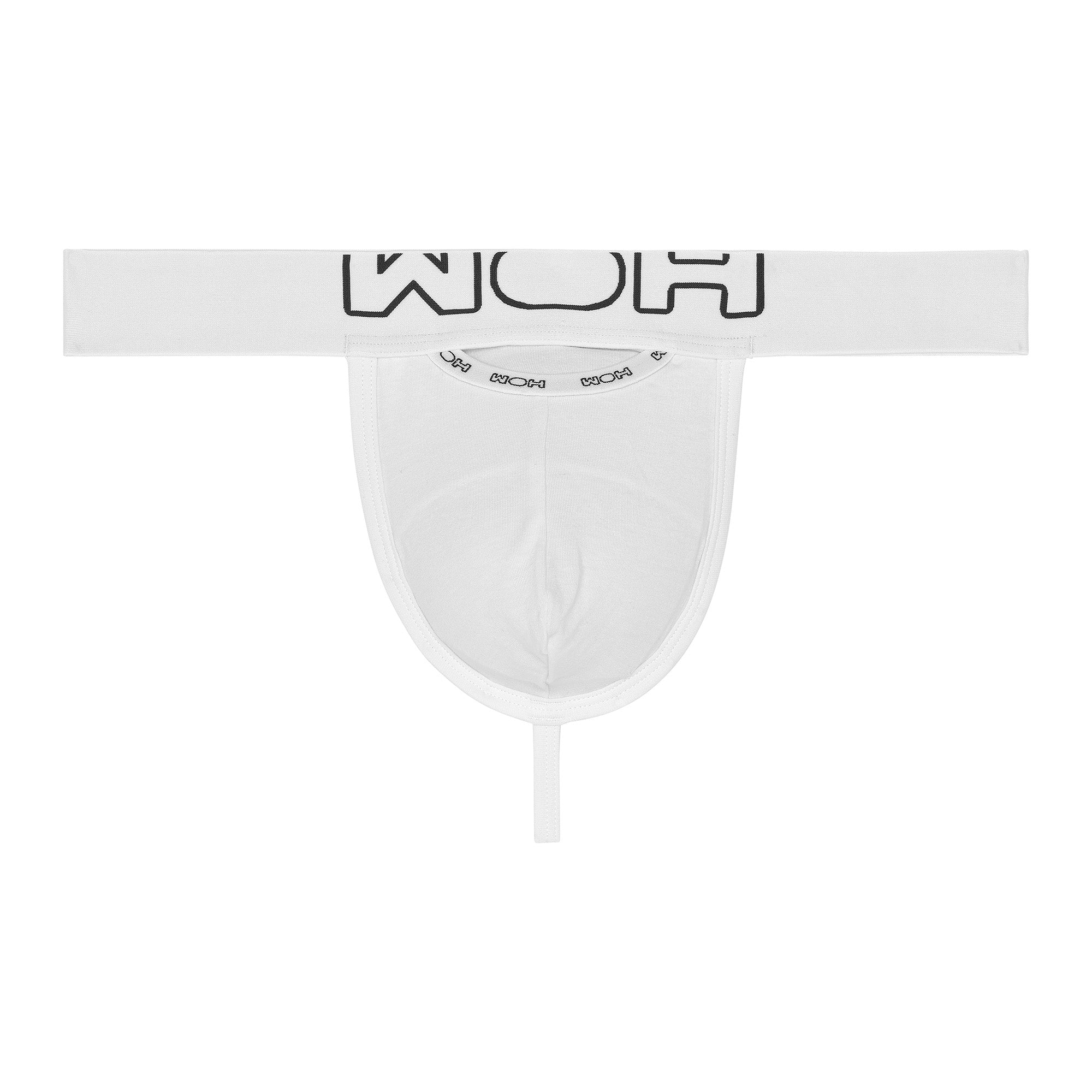 WOH Herren G-String - Sexy Fun, Basic Slip, Logo, Baumwoll-Stretch, einfarbig
