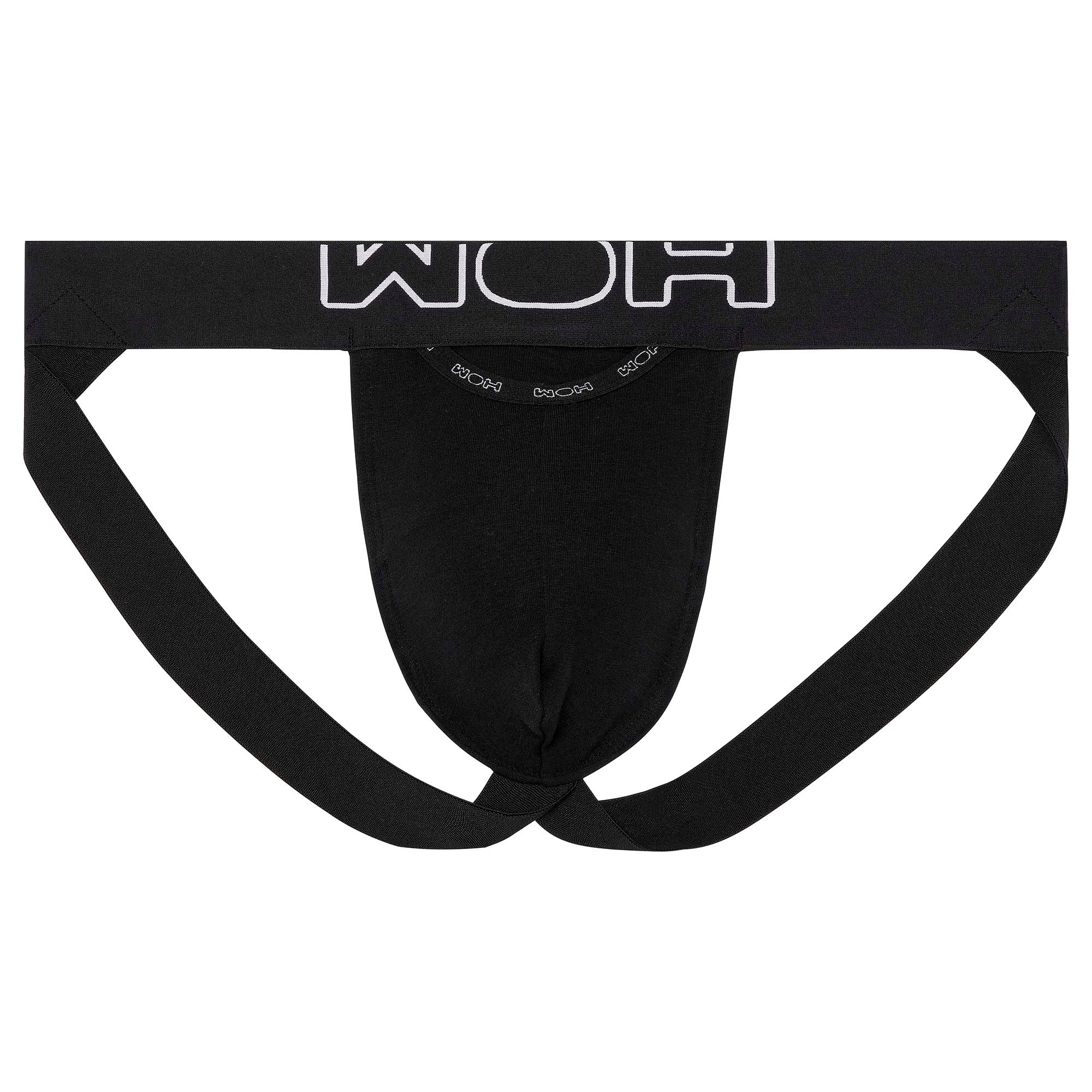 WOH Herren Jockstrap - Sexy Fun, Basic Slip, Logo, Baumwoll-Stretch, einfarbig