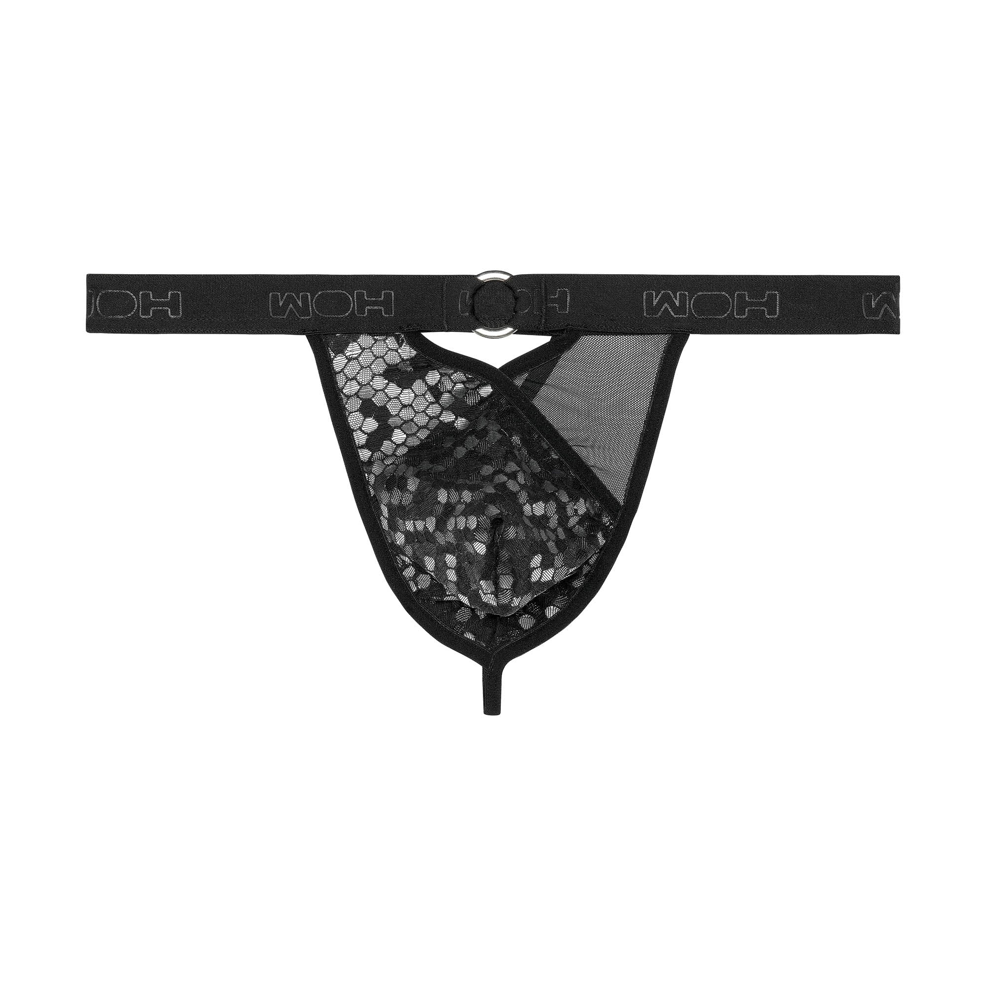 WOH Herren G-String - Pure Seduction, Netz, Spitze, einfarbig