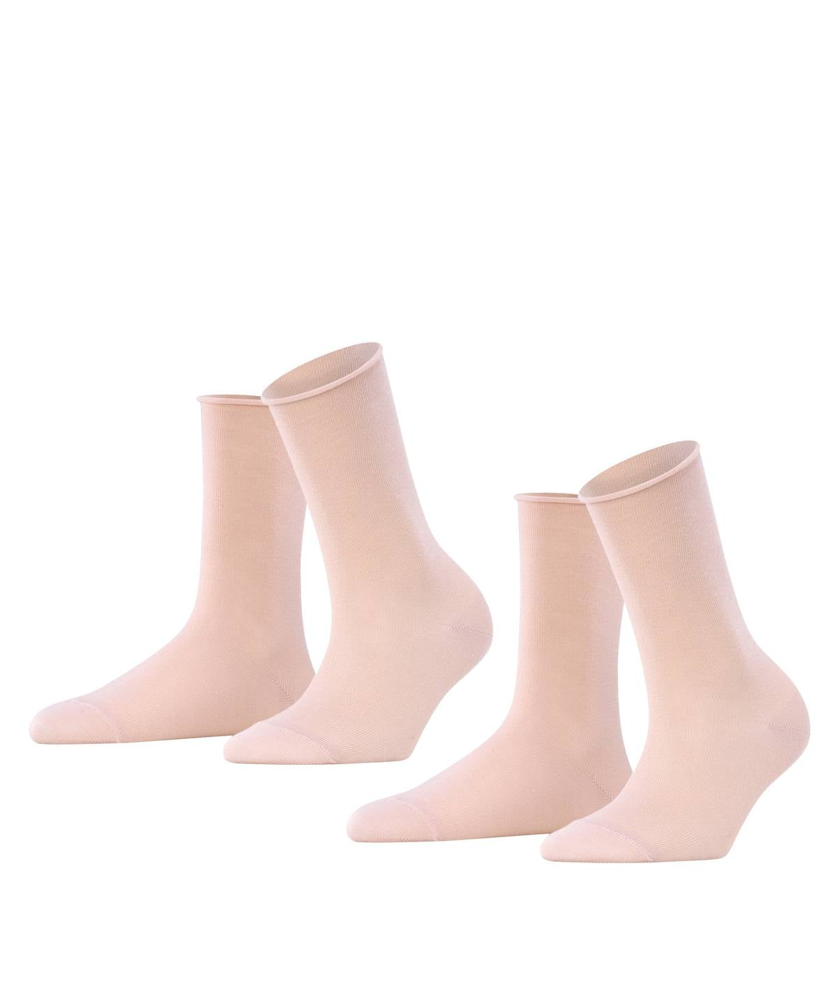 FALKE Damen Socken, 2er Pack - Happy, Kurzsocken, Rollbündchen
