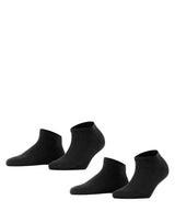 FALKE Damen Socken, 2er Pack - Happy, Sneakersocken, einfarbig