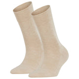 FALKE Damen Socken 2er Pack - Sensitive London, Kurzsocken, einfarbig