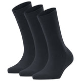 FALKE Damen Socken 3er Pack - Family SO, Kurzsocken, einfarbig