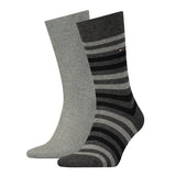 TOMMY HILFIGER Herren Socken, 2er Pack - Duo Stripe Sock, Strümpfe