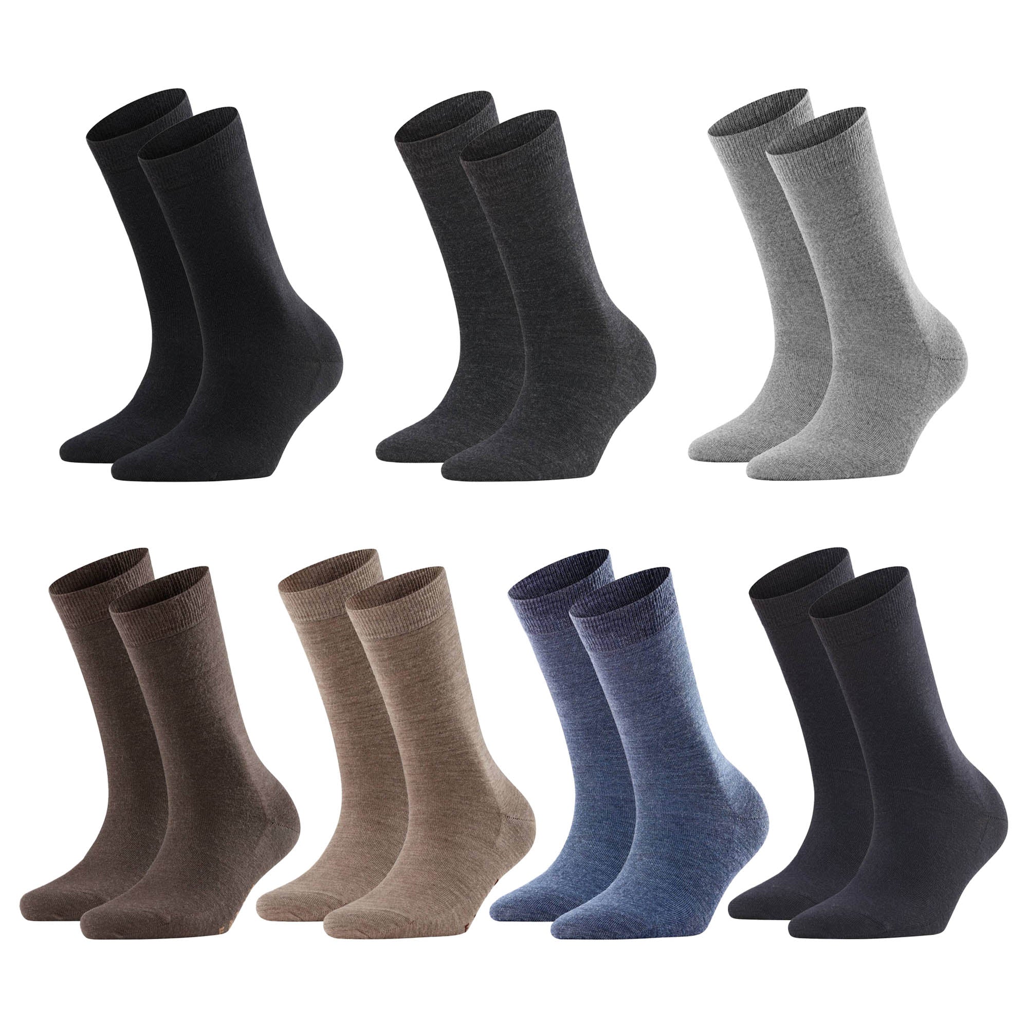 FALKE Damen Socken 2er Pack - Softmerino SO, Kurzsocken, einfarbig