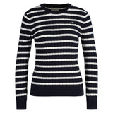 GANT women's knitted jumper, striped - STRETCH COTTON CABLE STRIPE C-NECK