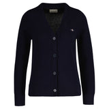 GANT women's cardigan - CLASSIC COTTON CARDIGAN, button placket, fine knit, cotton