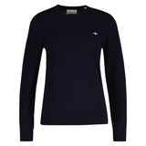 GANT Women Knit Sweater - WOOL COTTON C-NECK, Wool, Crew Neck