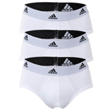 adidas men's briefs, 3-pack - Briefs, Active Flex Cotton, Logo, plain